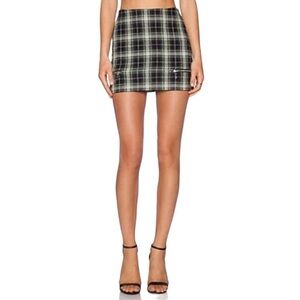 Lovers + Friends Good To Be Bad Mini Insulated Skirt in Plaid Large